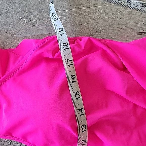 Pink Tummy Control Swimsuits with Cut Out Ruffles and Strap at Waist Size XXL - Picture 13 of 16